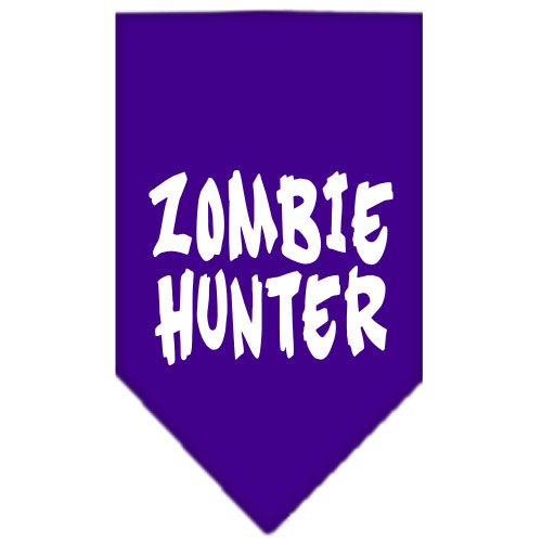 Zombie Hunter Screen Print Bandana Purple Large